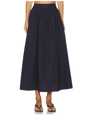 Susana Monaco Poplin Midi Skirt - Blue