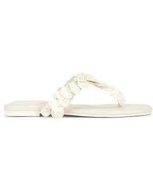 Jonathan Simkhai Sandale Elin Natural Shell Beaded Thong - Weiß