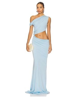 AWAVE Studio Shoulder And Waist Long Dress - White