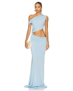 AWAVE Studio Shoulder And Waist Long Dress - White