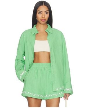 Line & Dot Tippi Embroidered Shirt - Green