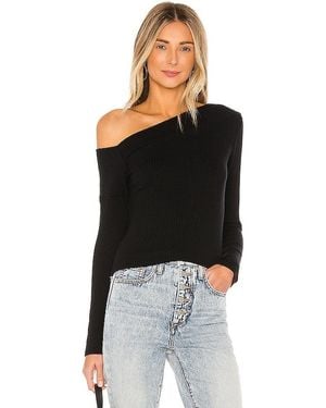 Michael Lauren Maples Long Sleeve Top - Black