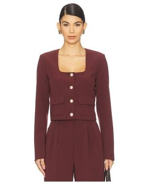 FAVORITE DAUGHTER Laura Crop Jacket - Red