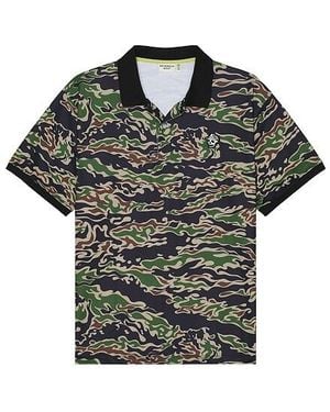Devereux Golf Tiger Camo Polo En Color Verde Talla En - Negro