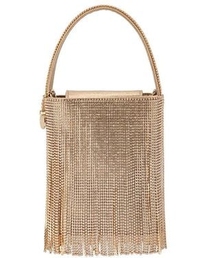 OLGA BERG Billie Crystal Fringe Bag - Natural