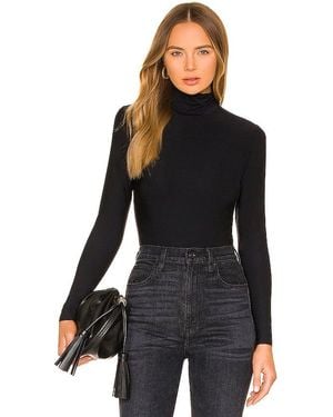 Commando Butter Long Sleeve Cropped Turtleneck - Black