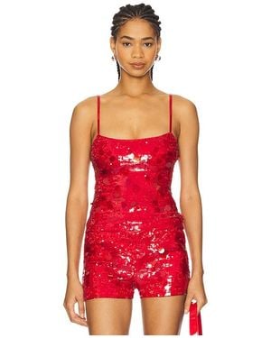 GUIZIO Paillette Cami - Red