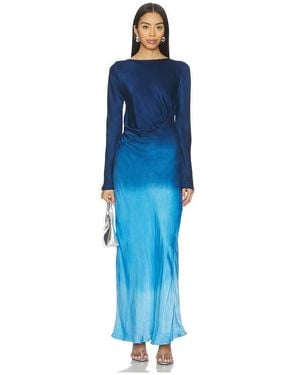 SWF Fluid Drape Maxi Dress - Blue