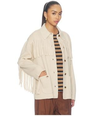 The Great The Western Fringe Sweater Jacket - Natural