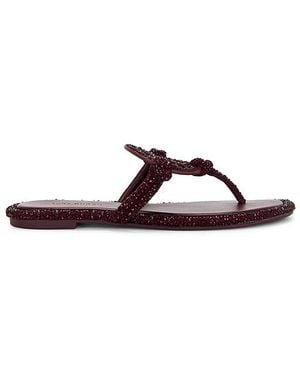 Tory Burch Miller Knotted Pave Sandal - Red