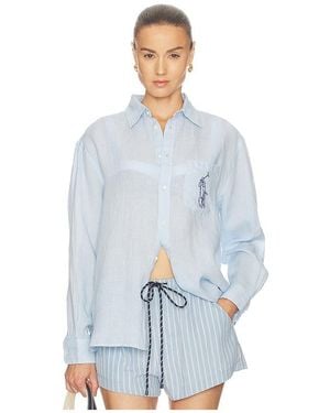 Polo Ralph Lauren Langarm-Leinen-Sporthemd - Weiß