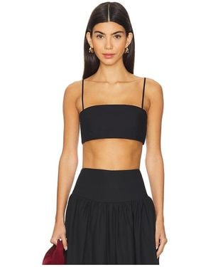 Susana Monaco Crop String Top - Black