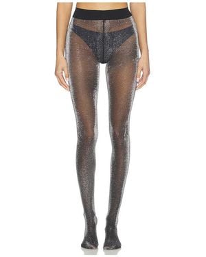 Swedish Stockings Medias Brillantes Tora En Color Negro Talla (También En M, S, Xl) - Azul