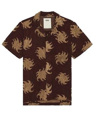 Oas Mocha Ember Cuba Terry Shirt - Brown