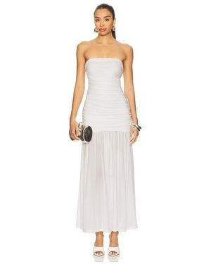 Bardot Solana Mesh Maxi Dress - White