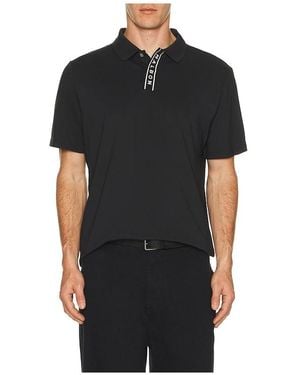Malbon Block Placket Polo - Black