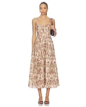Bardot Lilah Corset Midi Dress - Natural