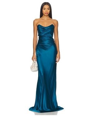 The Sei Cowl Bustier Gown - Blue