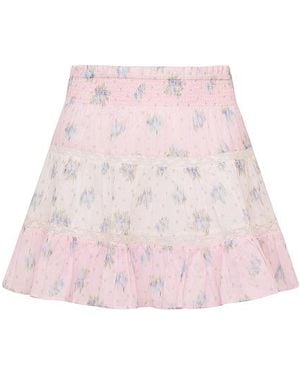 LoveShackFancy Tween Raf Skirt - Pink