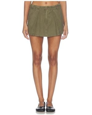 Free People Riverfront Surplus Mini Skirt - Green