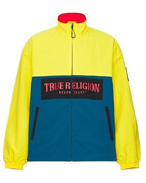 True Religion Colour Block Windbreaker Jacket - Yellow