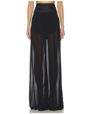 Sans Faff Tuxedo Palazzo Trousers - Black