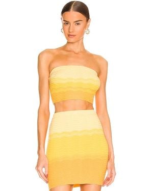 Camila Coelho Avalon Knit Top - Yellow