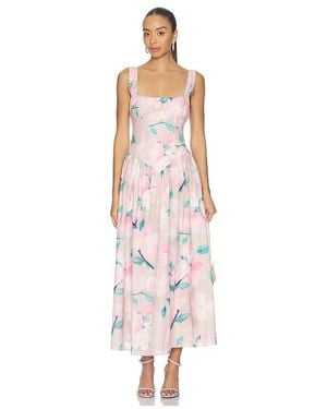 Bardot Cartia Printed Midi Dress - White
