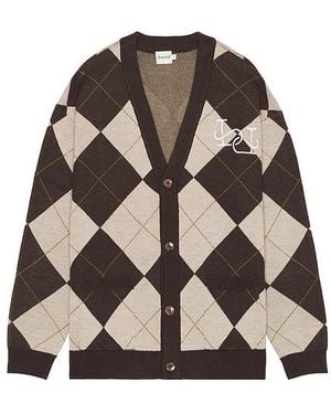 BOUND Check Wool Grandad Cardigan - Black