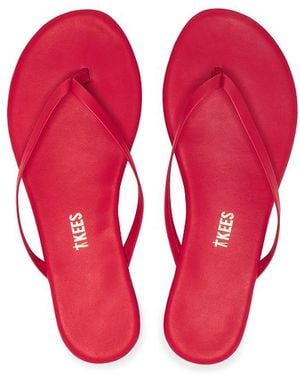 TKEES Solids Flip Flop - Red