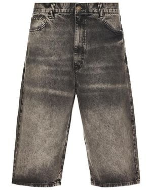 BOILER ROOM Cut Off Denim Shorts - Grey