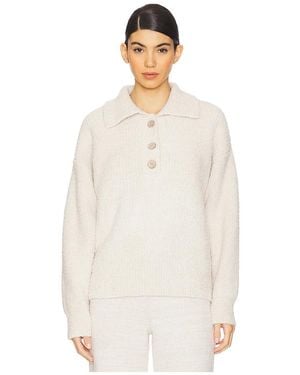 Barefoot Dreams Cozychic Button Pullover - White