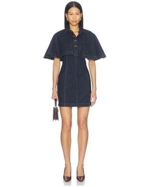 Jonathan Simkhai Shreya Mini Cape Dress - Blue