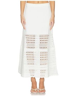 Jonathan Simkhai Westly Open Stitch Knit Skirt - White