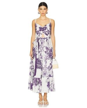 FALGUNI SHANE PEACOCK Vestido Largo En Talla En - Blanco