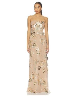 SAU LEE Maxivestido Pippa En Color Taupe Talla (También En 00, 2, 8, 10, 4, 6) - Neutro