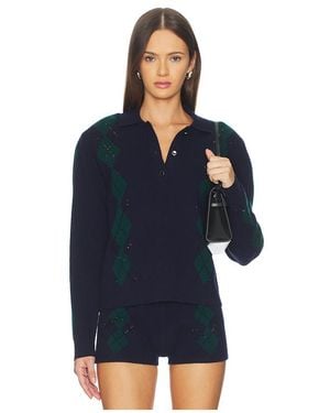 retroféte Poloshirt Mit Verzierung Nicolina - Blau