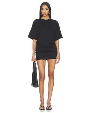 Enza Costa Kurzärmeliges Supima-Curve Minikleid - Schwarz