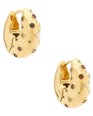 Anni Lu Pendientes De Aro Crystal En Color Oro Metálico Talla
