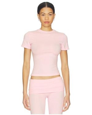 Skims Cotton Jersey T-Shirt - Pink