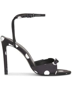 Black Suede Studio Albie 100 Sandal - White