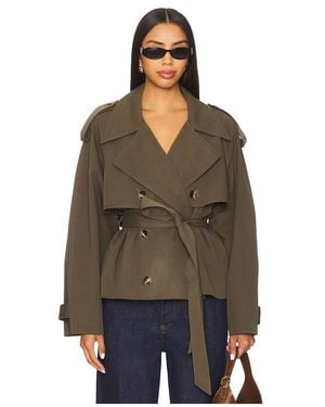 Elodie the Label Elodie Eleanor Cropped Trench Coat - Brown