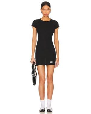 Alexander Wang ショートスリーブクルーネックドレス - ブラック