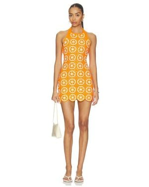 Show Me Your Mumu Happy Halter Mini Dress - Orange