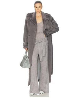 Helsa Trenca Faux Fur Long Trench En Color Gris Talla (También En Xs, S, M, Xl) - Multicolor