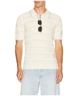 Scotch & Soda Structured Knitted Regular Fit Polo - White
