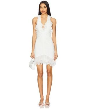 PATBO Plunge Mini Dress - White