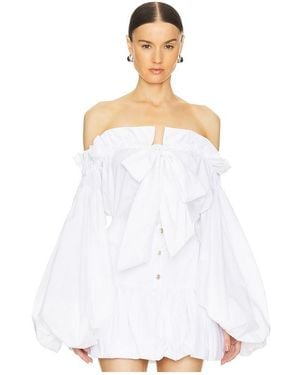 Caroline Constas Adeline Off Shoulder Blouse - White