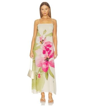 Especia Java Tropical Long Dress - White
