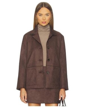 Elodie the Label Elodie Hayes Faux Suede Jacket - Brown